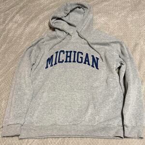 Michigan University Hoodie Gray Pullover -Medium